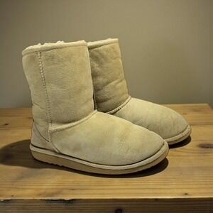 Ugg Australia Classic Short Suede Sheepskin Winter Boots Size 5 Shearling